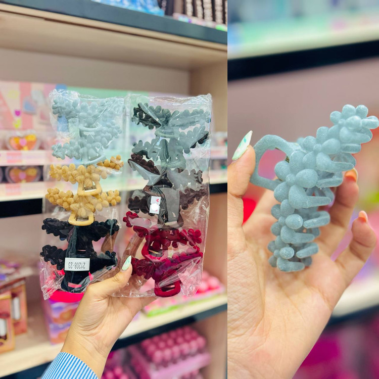 کلیپس مو سر مخملی ( متوسط ) + تنوع رنگی بالا