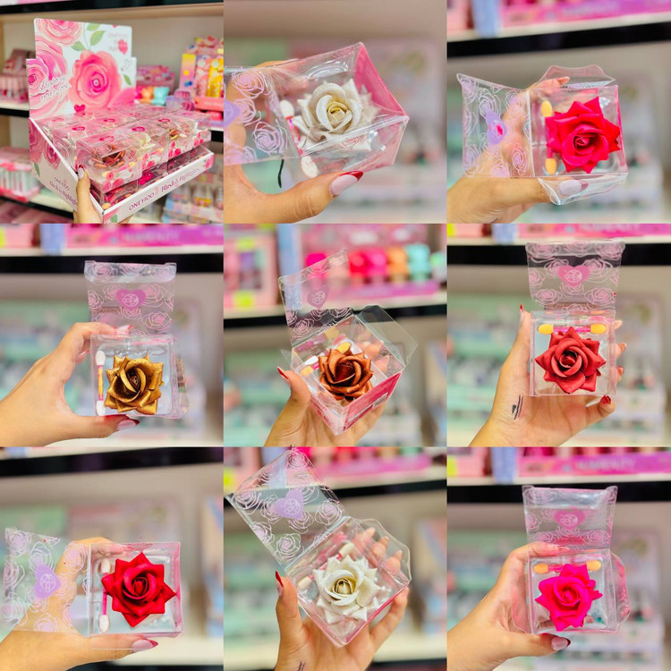 رژگونه و هایلایتر طرح گل رز 🌹